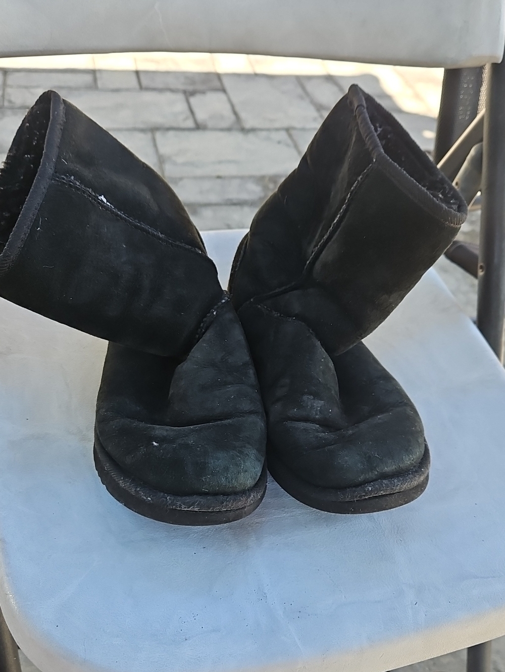 UGG Black Women's Short Shearling Boots